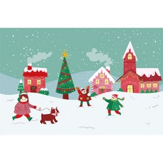 兒童玩具 冬季氛圍掛布, K-007 冬季 224