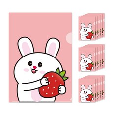 可愛設計L型文件夾, 兔子, 16個