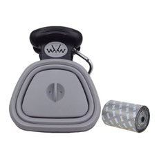 寵物用拾便夾+拾便袋(中小型犬), 灰色的, 1套