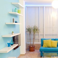 저스트월 하이그로시 무지주 벽걸이 선반 60, 화이트