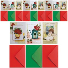 From&To 聖誕卡片 + 信封套組 3種 S1010q123, 混合顏色, 4套