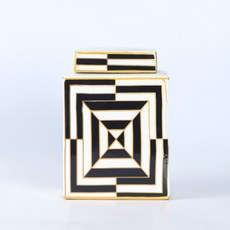 JH Company 現代獨特方形花瓶, 短款