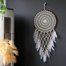 JHcompany 빙글뱅글 깃털 드림캐쳐, 혼합색상