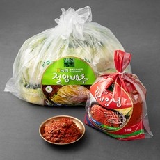 농협 수안보 남한강김치 우리농산물로 우리아이와함께 만드는 행복 김장 DIY 절임배추 8kg + 김치양념 3kg, 1세트