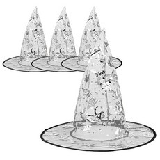 PARTYHAE 透明女巫帽, 黑色, 4個