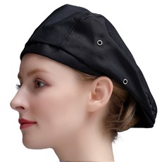 Market A 沖孔廚房貝雷帽, 黑色, 2個