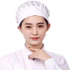 Market A 廚房衛生帽, 白色, 3個