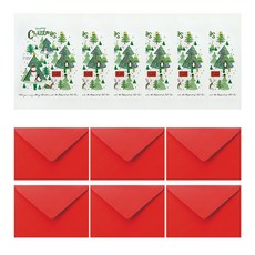 From&To 聖誕卡片 + 信封套組 S201q4, 綜合色, 6套