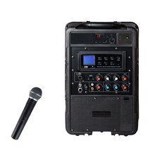 카날스 충전식 블루투스 이동형 앰프 405 x 280 x 225 mm 250W + 핸드형 무선 마이크, AL-781