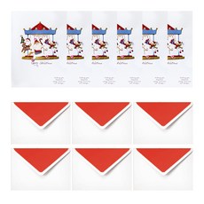 From&To 聖誕卡片 + 信封套組 S202q6, 混色, 6套