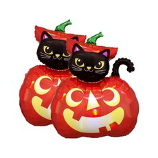 WOW PARTY KOREA SuperShape 炫彩貓與南瓜氣球, 混合色, 2個