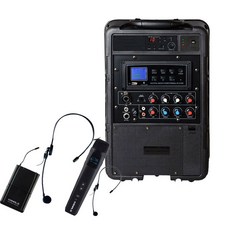 카날스 충전식 블루투스 이동형 앰프 405 x 280 x 225 mm 250W + 다기능 무선 마이크 + 헤드셋 무선 마이크, AL-786