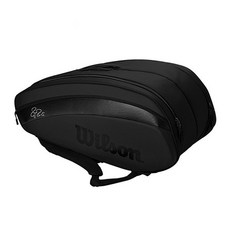 윌슨 배드민턴 테니스겸용 페더러 DNA 12팩 2단가방 WR8006002001, 블랙, 1개