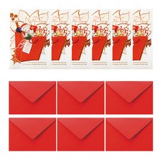 From&To 聖誕卡片 + 信封套組 S204q6, 混色, 6套