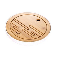 Artree原木茶道托盤 簡單雲朵, 白色的, 1個