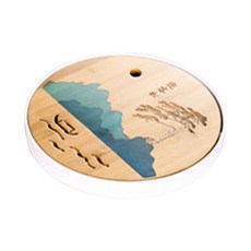 Artree原木茶道托盤 松木, 白色的, 1個