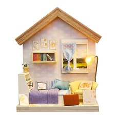 Kkomideal 藍莓冰沙小型微型房屋 DIY 套件 + 手工工具, 混色