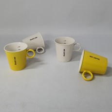 Paulers 即溶咖啡馬克杯 2款 x 2入組, 白色 + 黃色, 1套