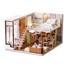 꼬미딜 기다리는 시간 중형 미니어처하우스 DIY 키트 + 제작도구, 혼합색상, 1개