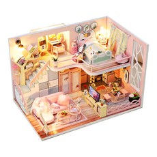 KkomiDEAL 開花的貓咪 準中型迷你屋 DIY套組 + 製作工具, 混合色