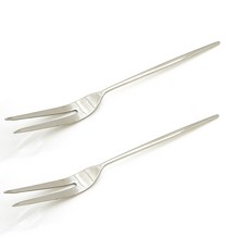 TABLE Art. 韓國製 Abella 料理叉, 霧面銀, 2個