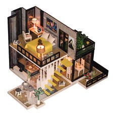 Kkomideal 現代房屋森林大型微型房屋 DIY 套件 + 手工工具, 混色