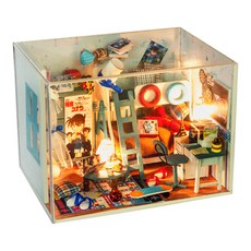 꼬미딜 코난 하우스 소형 미니어처하우스 DIY 키트 + 제작도구, 혼합색상, 1개