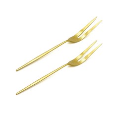 TABLE Art. 韓國製 Abella 料理叉, 霧面金, 2個