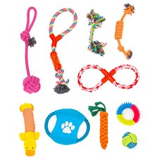 Needs the Pet 狗狗用繩結玩具套組 10款入, 1套, 混色