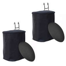 GUNU 自行車騎行圓形前置物籃, 黑色, 2個