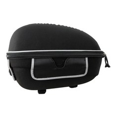 自行車騎行開蓋式鞍包+固定架+防雨罩, 黑色的, 1套