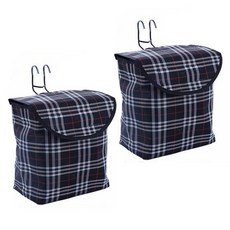 GUNU自行車騎乘方形前籃, 黑色格子, 2個