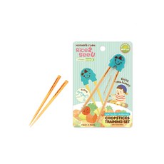 MOTHER'S CORN 階段2孩童學習筷 S款+M款, 藍色, 1組