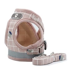 寵物反光胸背帶組 L SP029, 粉紅色