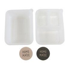 迷你PP耐熱容器 50入+3格隔層 50入+自製貼紙 牛皮紙色 50入+巧克力色 50入, 1套