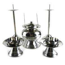 不銹鋼套組, 1套, Bulltong + 燭台 2p + 玻璃 2p + 玻璃 2p