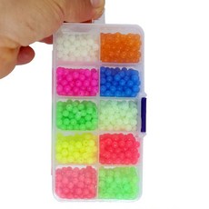 釣魚DIY釣組串珠 10種 x 100入 + 收納盒套組, 1套