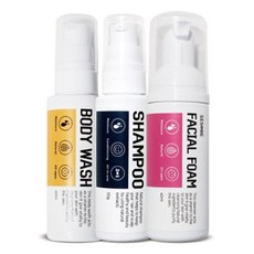 SESOBE 弱酸性洗髮精 50ml+高保濕沐浴露 40ml+潔面乳 50g 旅行組, 1組