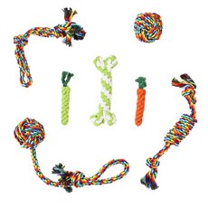 Sniffiz 骨頭造型寵物編織磨牙棒組, 1套, 混色