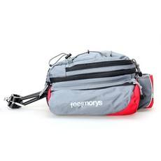 feel morys 貨架自行車包 MR-002, 灰紅色, 1個