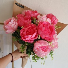 DoDo Benny 人造牡丹花束, 1個, 粉紅色