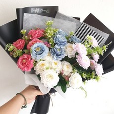 高級追思用人造玫瑰花束, 混色