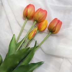 人造芒果鬱金香花束 B14, 橘色, 1個