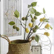 Miss Monet果實樹枝室內裝飾人造花, 萊姆綠, 1個