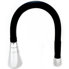 彩色錐形可彎式軟管水槽水龍頭 黑色, 1個