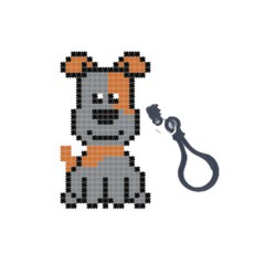 꾹꾹 디폼블럭 DIY 세트 8mm + 열쇠고리 랜덤발송, 점박이(A4), 1세트