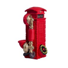 JHCompany復古英國電話亭存錢筒, 紅色的, 1個