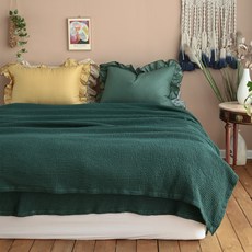 헬로우슬립 모달와플 홑이불, 딥그린