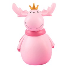 JHCompany 胖胖皇冠麋鹿存錢筒 L, 粉紅色, 1個