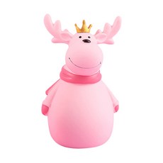 JHCompany 胖胖皇冠麋鹿存錢筒 M, 粉紅色, 1個